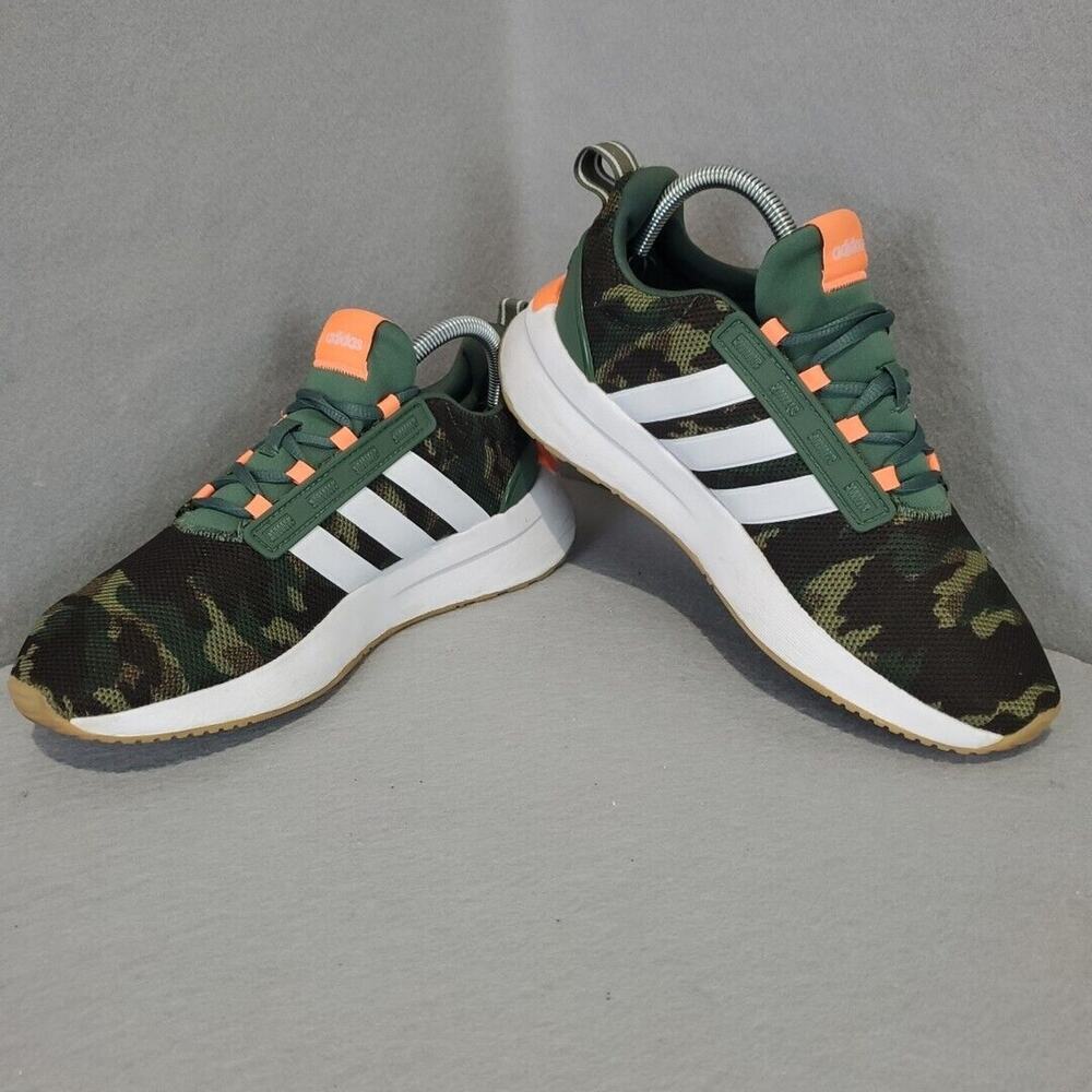 adidas Mens Racer TR21 GY3683 Green Camo Running Shoes Sneakers Size 7